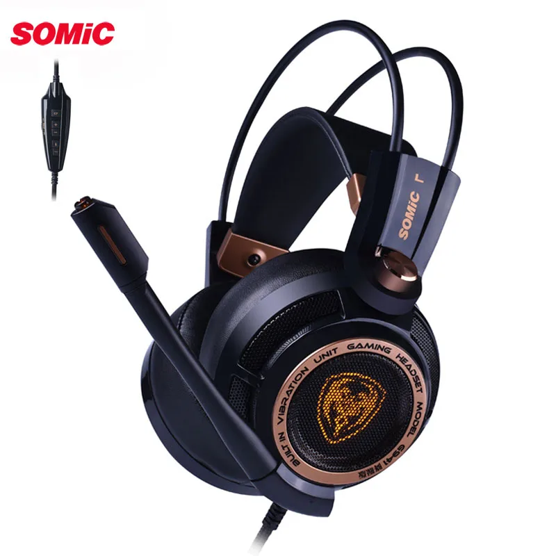 Somic G941 игровая гарнитура USB 7,1 виртуальное объемное звучание наушники с микрофоном стерео Бас Вибрация для ПК PS4 геймера