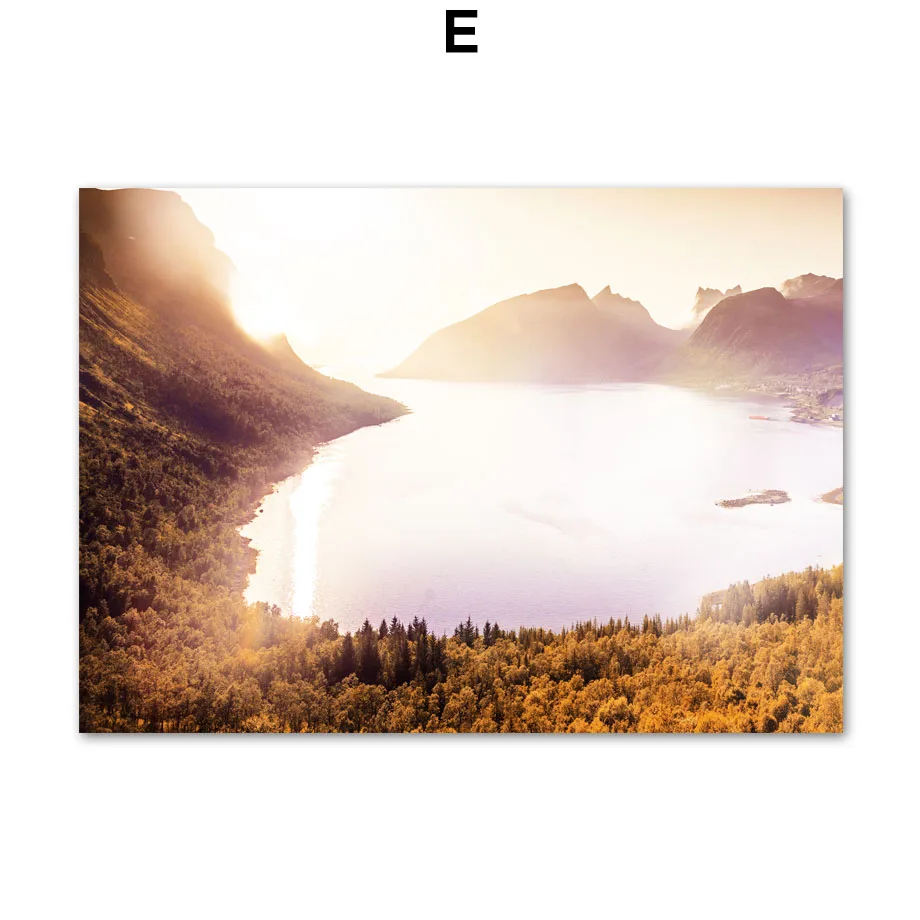 Autumn-Forest-Leaves-Lake-Waterfall-Deer-Wall-Art-Canvas-Painting-Nordic-Posters-And-Prints-Wall-Pictures (7)