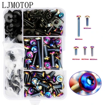 

The New CNC Motorcycle Fairing Screws Fastener Clips Body Spring Bolts Kit For Honda CR85R CRF150R CR125R CR250R SL230 CRF450R