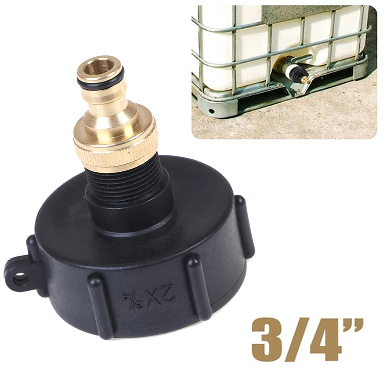 3/4 Inch IBC Adapter Connector S60x6 IG For IBC Hose Valve Adapter Water Tank Rain Barrel 1000L Water Connectors