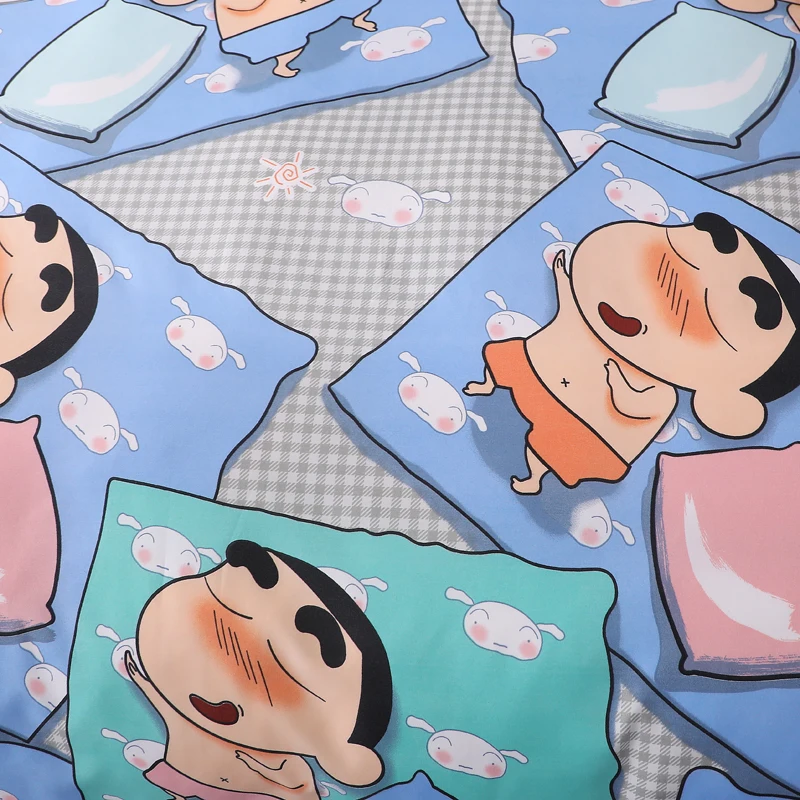 Пододеяльник с мультяшным карандашом Shin chan односпальный модный Удобный