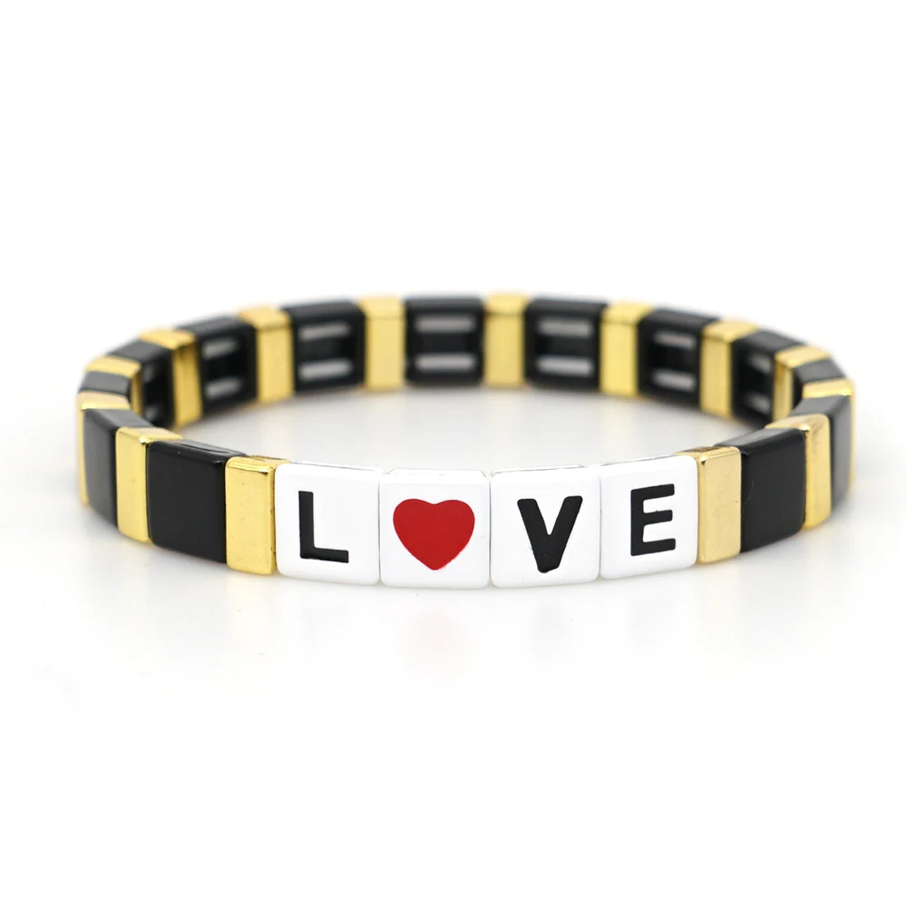 Shinus, эмаль, плитка, браслет для женщин и мужчин, Pulseras Mujer Moda, браслеты, украшения аксессуары, ручная работа, лето, на заказ, bts bangtan - Окраска металла: RO-B190139K