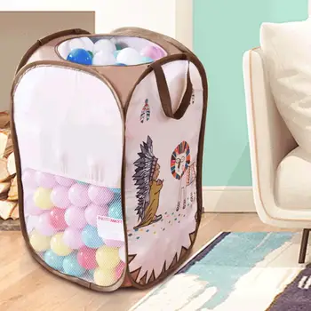 

Ocean Balls Storage Basket Cute Cartoon Large Capacity Bucket Pouch Household Organizer Stationery Container Laundry Basket