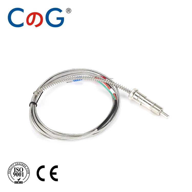 

CG WRNT-01 Bayonet M12 K E J type Compression Spring shielded wire Thermocouple Temperature Sensor for Temperature Controller