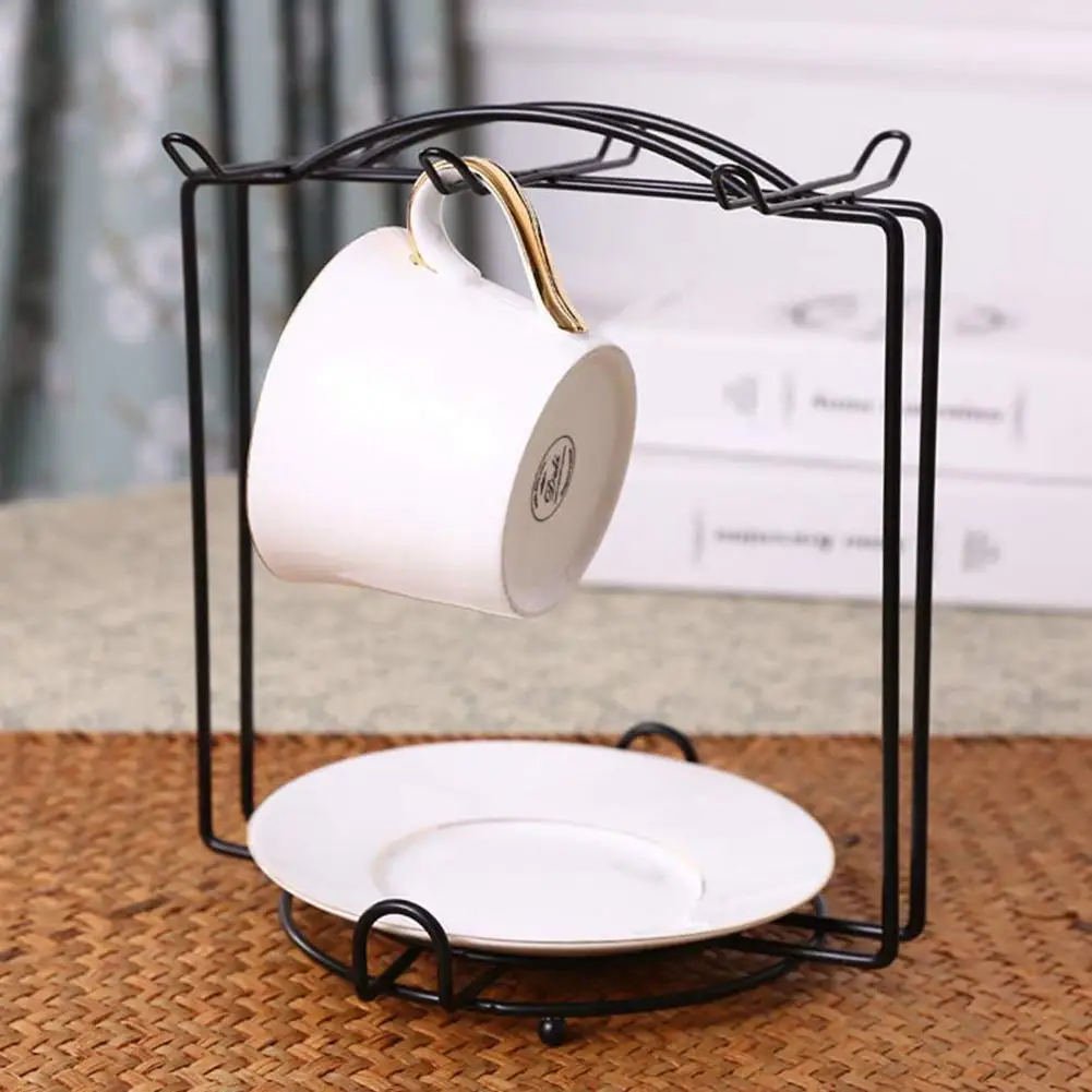 6-Cup Capacity Water Draining Coffee Mug Glass Cup Plate Holder Storage Rack Organizer Kitchen Drying | Дом и сад