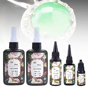 

10/25/50/60/100g UV DIY Jewelry Making Resin Fast Drying Art Crafts Curing Glue Transparent LED DIY Tools Jewelry Making
