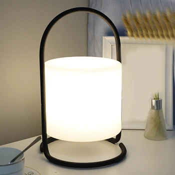 

New Table Lamp Geometric Bedside Lamps Warm White Light Rechargeable RGB Color Changing Night Light for Bedrooms F25