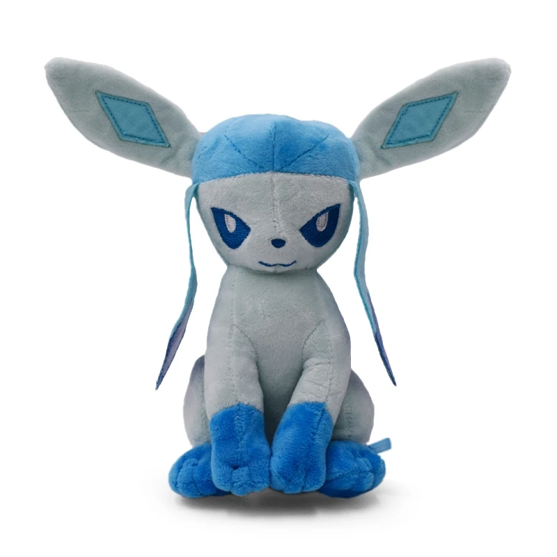 5 стилей большой размер японский аниме милый Eevee Vaporeon Glaceon Flareon плюшевый умбреон игрушка мягкие куклы с биркой подарок для детей - Цвет: Glaceon