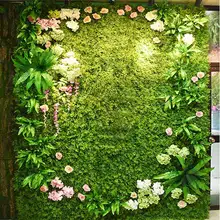 Новое искусственное растение газон фон Сделай Сам стена моделирование трава лист свадебное украшение Зеленый оптовый ковер газон домашний декор