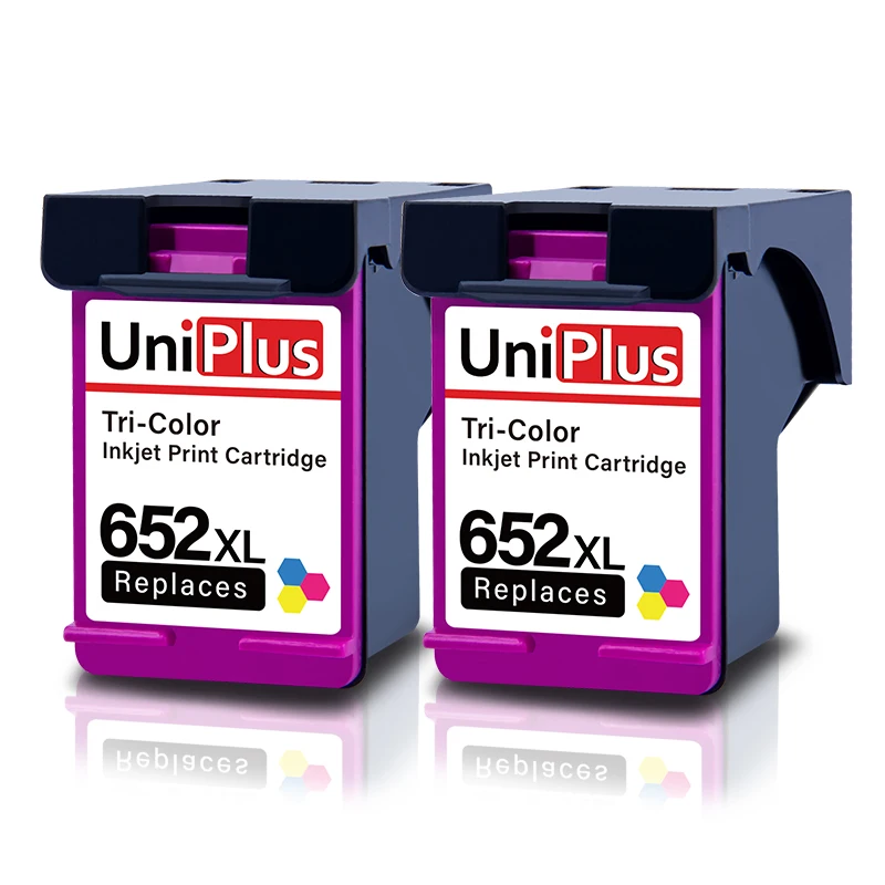 2pcs-652XL Color UniPlus 652XL цветной картридж подходит для hp 652 XL hp 652 заменяемая коробка 3838 4535 4536 4538 4675 4676 4678 принтер - Цвет: 2pcs-652XL Color