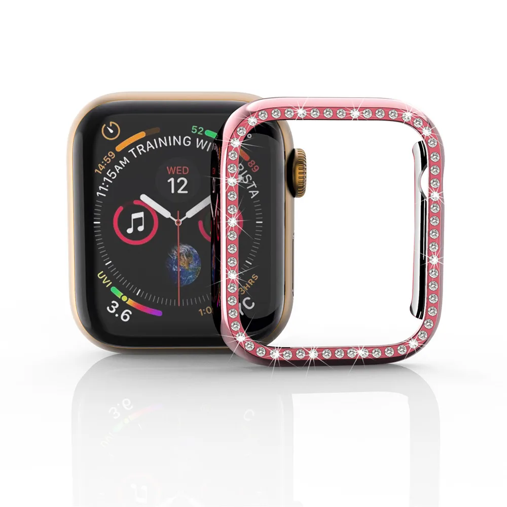 Чехол для часов Apple Watch 5/4 42 мм 44 Алмазный ПК Защитный чехол iwatch 3/2/1 38 40 анти осенний