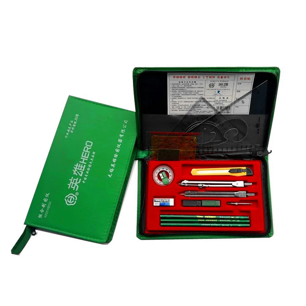 Наборы для рисования детей с треугольной линейкой компасом разделительными