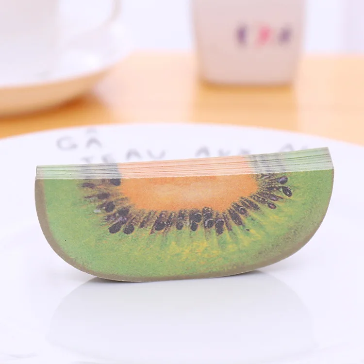 kiwi Креативный фруктовый яблоко милый Kawaii блокнот для заметок канцелярский блокнот вкладка индекс Memopad школа Bts учебный аксессуар почтовый материал - Цвет: kiwi
