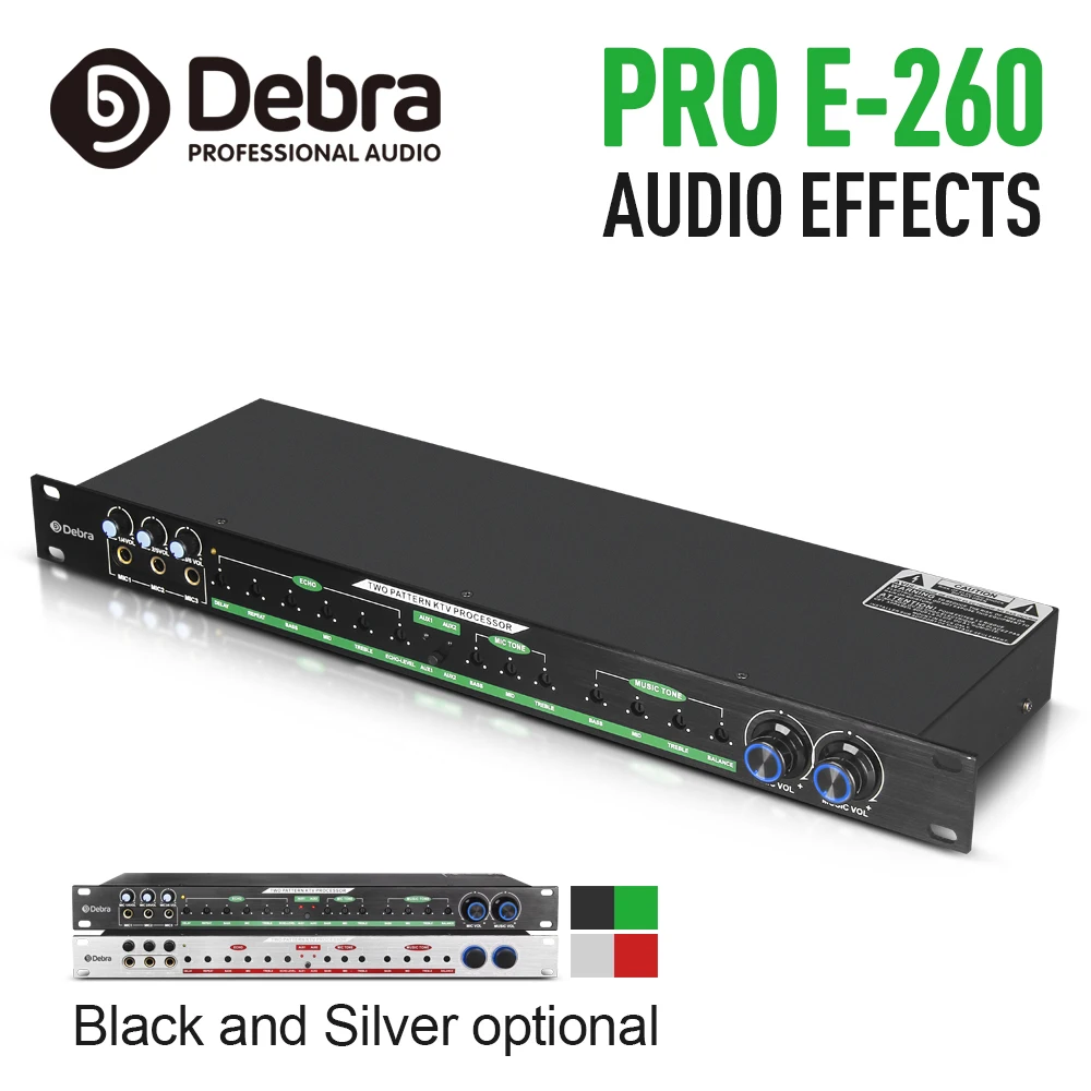 Debra E 260 Профессиональный KTV аудио эффект смешивания Музыкальный Микрофон звуковой процессор для караоке