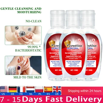 

Verntion 50 Ml Hand Sanitizer Gel Antiseptic Handgel Antibacterial Moisturizing Hand Sanitizer Disposable No Clean Alcohol