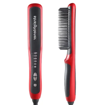 

Multifunctional Hair Straightener Flat Iron Comb Electric Hot Air Comb Men Beard Straightener Brush Straightening Comb Tools