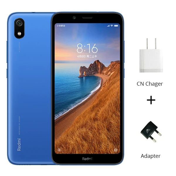 Blue Смартфон Xiaomi Redmi 7A 7 A с глобальной прошивкой, 3 ГБ, 32 ГБ, Восьмиядерный процессор Snapdargon 439, 5,45 дюйма, HD 4000 мАч, аккумулятор, 13 МП, задняя камера, мобильный телефон - Цвет: Blue