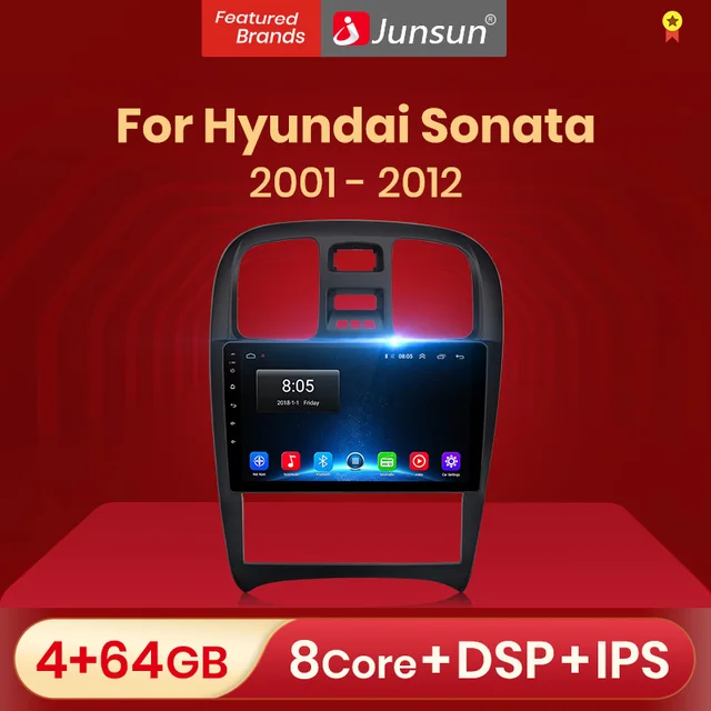 Junsun V1 2G + 32G أندرويد 10.0 RDS لشركة هيونداي سوناتا 2001 2012 راديو السيارة الوسائط المتعددة مشغل فيديو الملاحة لتحديد المواقع 2 الدين dvd