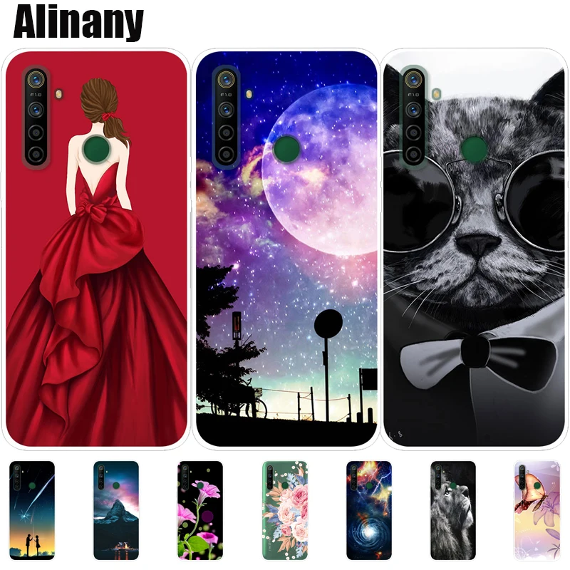 Мягкий чехол Realme с рисунком из силикона ТПУ задняя крышка для телефона Oppo 5 s Realme5s 6