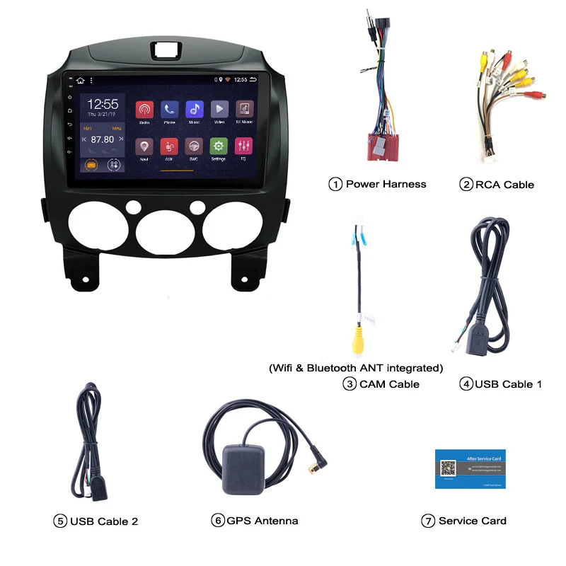 Cheap 9 INCH PX6 4G+64G Android 9.0 For MAZDA 2/Jinxiang/DE/Third generation 2007-2014 GPS Navigation Multimedia Player 5