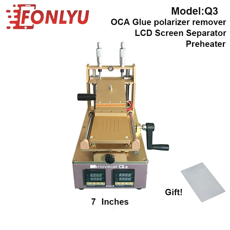

7 Inches Polarizer Remover machine LCD Screen Separator+Preheater+OCA Glue Polarizer Remover Multi-function For LCD Repair