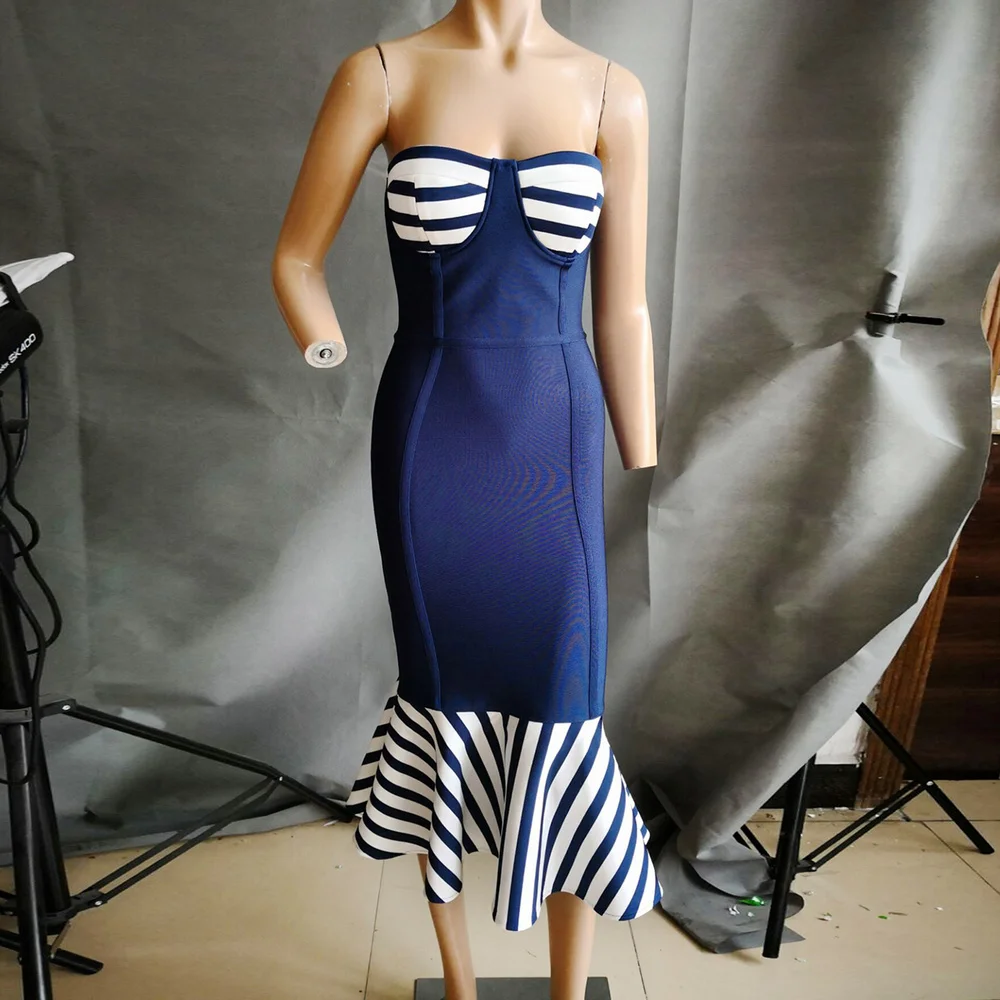 MEQEISS облегающее Бандажное платье Vestidos Verano, сексуальное летнее платье без рукавов без бретелек, Клубные вечерние платья знаменитостей