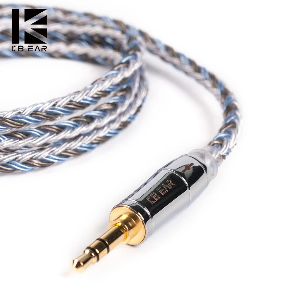 

KBEAR 16 core Upgrade Silver plated Cable 2.5/3.5/4.4mm Blance Cable MMCX/2pin/QDC/TFZ Connector with F1 KB06 HI7 ZSX BLON BL03