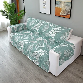 

3 Colors Leaves Print Removable Sofa Cover Fashion Design Anti-dirty Non-slip Pet Dog Cushion Mat Washable Armchair Couch Cover
