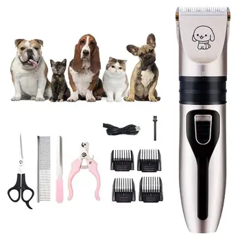 

Pet Grooming Clippers Kit Low Noise Rechargeable Cordless Electric Quiet Hair Clippers Set For Dogs Cats Pets