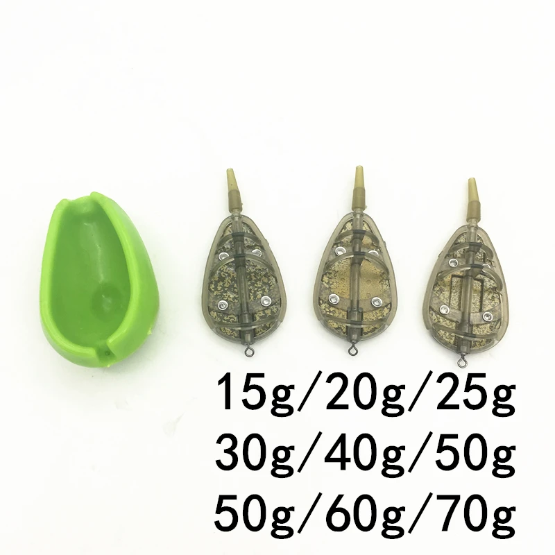 

Carp Fishing Inline Method Feeder Mould Bait Thrower Basket Feeder/20g/25g/30g/40g/50 Fishing Lead Sinker lure Quick Release