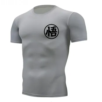 

Running T Shirt men Active Short Sleeves Quick Dry Compression tshirt tight Training Gym Fitness tshirt men Sports Clothing
