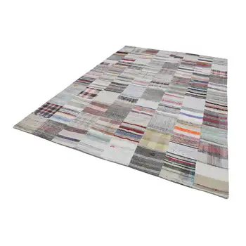 

247x350 Cm Beige Handmade Rugs Patchwork Rug-8x11 Ft