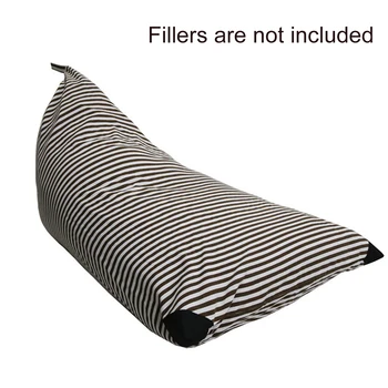 

Home Sofa Triangle Storage Bean Bag Bedroom Large Capacity Printed Dustproof For Stuffed Animal Canvas Kid Room Chair Cover