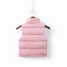 Сезон осень-зима; для мужчин и женщин; детская одежда; для малышей; пуховый хлопковый жилет с воротником-стойкой; толстый теплый жилет
