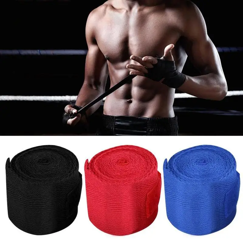 2,5 м боксерский бандаж спорта Спортивные ремень боксерские перчатки muay повязки Ручной Обертывания тайский тхэквондо 1 шт. для Sanda K1J8