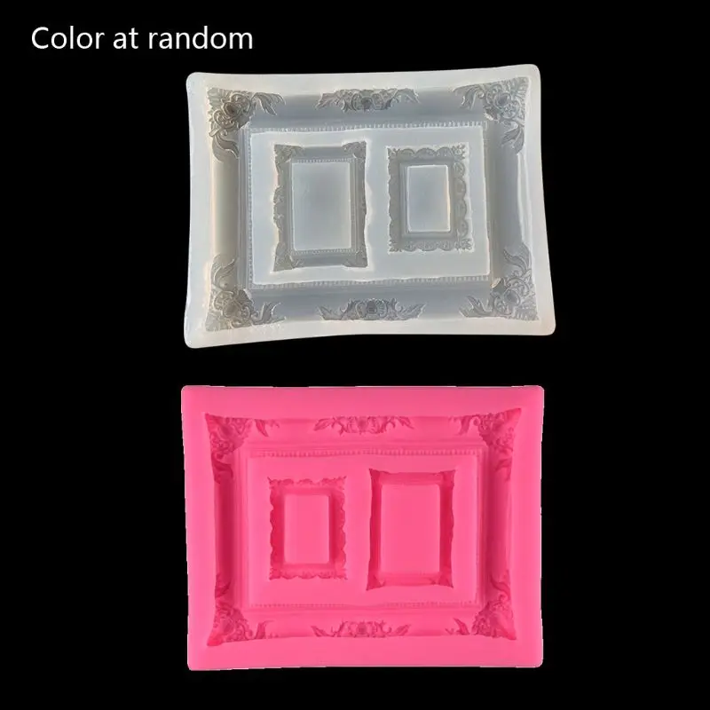 DIY Смола фоторамка прессформы смолы литья силиконовые формы ювелирных изделий Инструменты