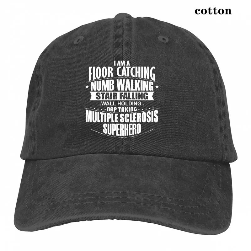 Multiple Sclerosis Superhero For And Baseball cap men women Trucker Hats fashion adjustable cap - Цвет: 3-Black