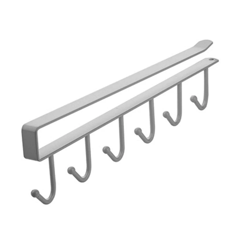 Quality Punch Free Hooks Kitchen Cup Holder Firm Hang Under Shelf Storage Rack Organiser