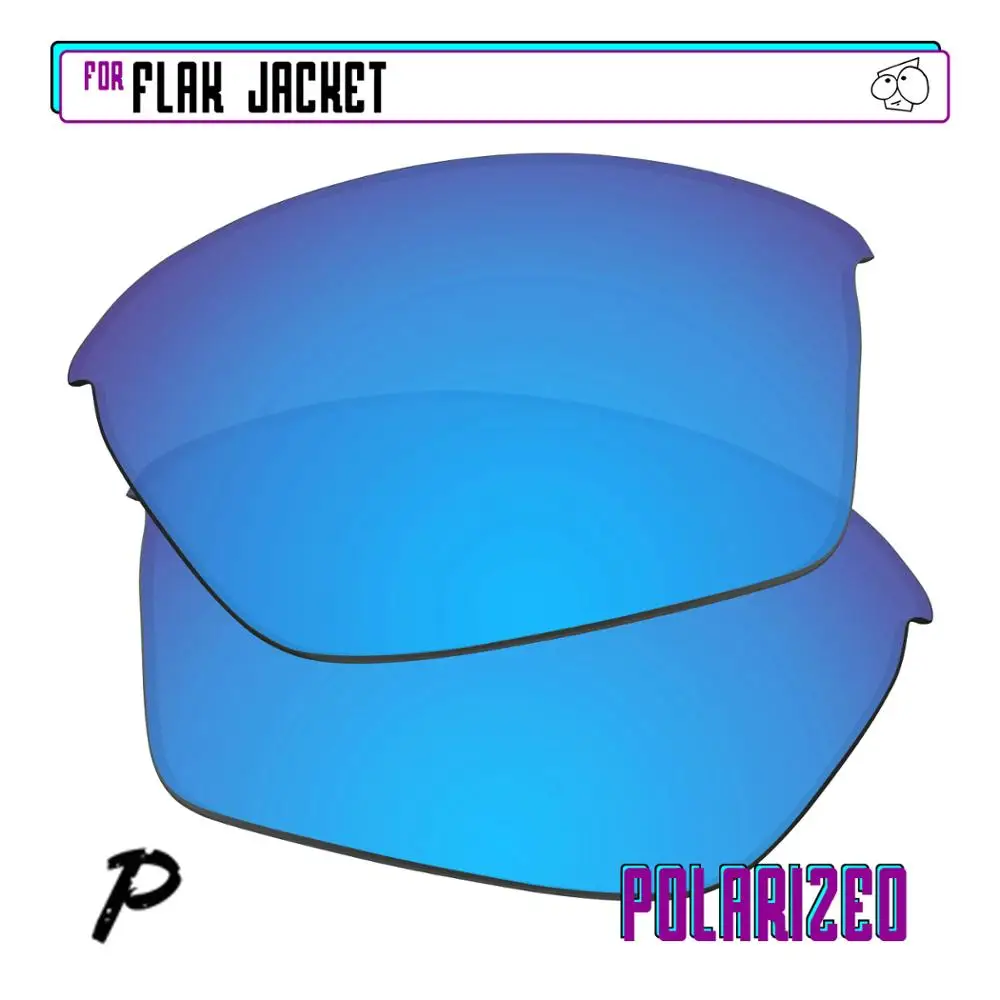 

EZReplace Polarized Replacement Lenses for - Oakley Flak Jacket Sunglasses - Blue P