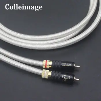 

Colleimage Hiif WBT-0144 Gold Plated RCA plugs Silver Plated RCA Silver-Plated Interconnect Audio Amplifier CD DVD RCA Cable