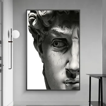 

Sculpture of David Head Canvas Art Posters And Prints David Canvas Paintings On the Wall Nordic Art Pictures Home Decoration