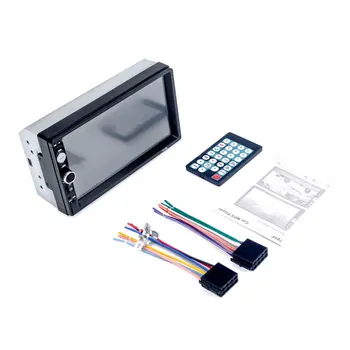 

Auto Double 2 DIN Car Bluetooth Audio 7in HD Radio In Dash Touch Screen Stereo MP3 MP5 Player 7010B USB Steering Wheel Control