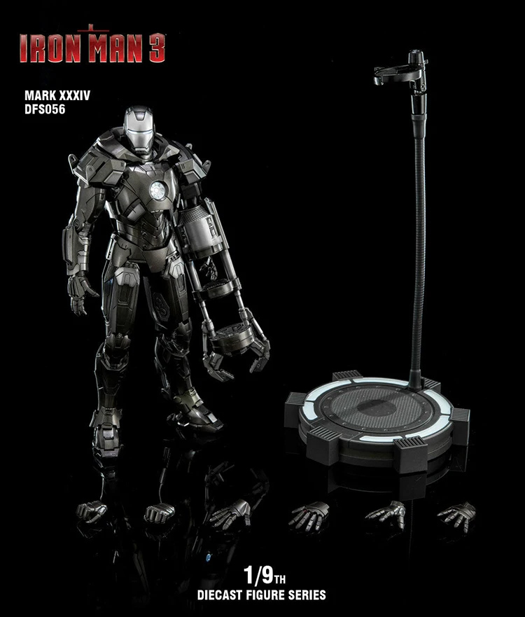 

24cm King Arts 1:9 King Arts 1:9 Metal DFS056 MK34 Iron Man MK34 Figure Model Toy