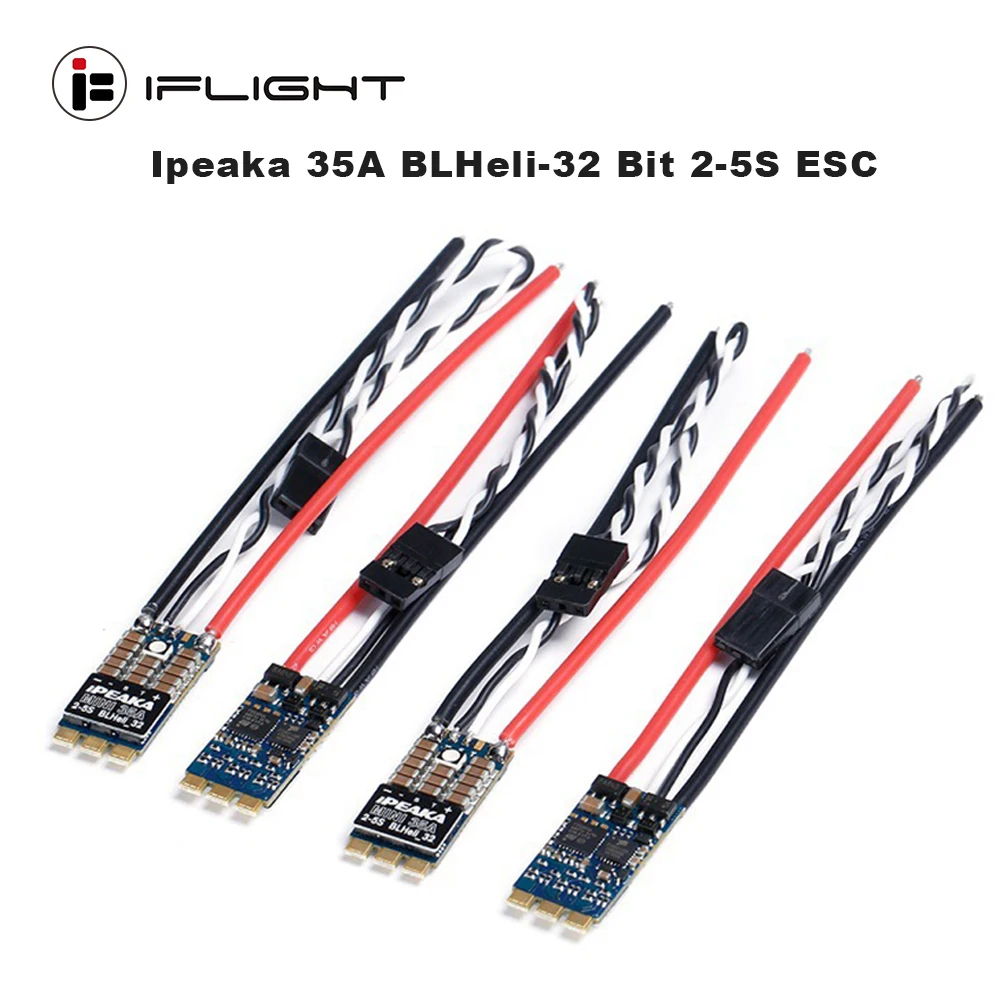 

IFlight Ipeaka 35A BLHeli-32 Bit 2-5S ESC STM32F051K66 Support Dshot150/300/600/1200/Multishot/Oneshot for FPV Racing Drone