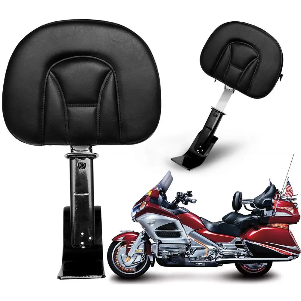 

Motorcycle Accessory Plug-N-Go Driver Front Seat Backrest Pad For 2001-2017 Honda Gold Wing GL1800 Black