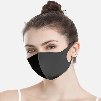 

Black Mouth Mask Breathable Unisex dust-proof Sponge Face Masks Reusable Anti Pollution Shield Wind Proof Mouth Cover washable