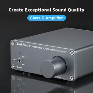 Image 3 - Fosi Audio V1.0 2 Kanaals Stereo Audio Eindversterker Klasse D Mini Hi Fi Professionele Digitale Amp Voor Thuis Speakers 50W X2