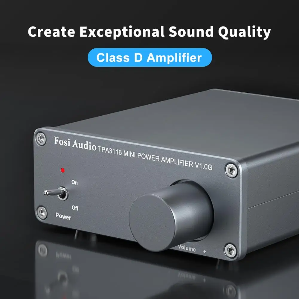 Amplificador de Potência Profissional para Alto-falantes em Casa Fosi Áudio Canais Estéreo Classe d Mini Hi-fi Amplificador Digital 50w x2 V1.0g 2 - Image 3
