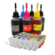 6 цветов PGI-450 PGI-451 набор чернил для Canon PIXMA iP8740 MG6340 MG7140 MG7540 принтер