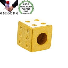 OMHXFC Европейская мода прекрасная женщина мужчина вечерние день рождения свадьба подарок кости DIY аксессуары 24KT золотой кулон Шарм PN295